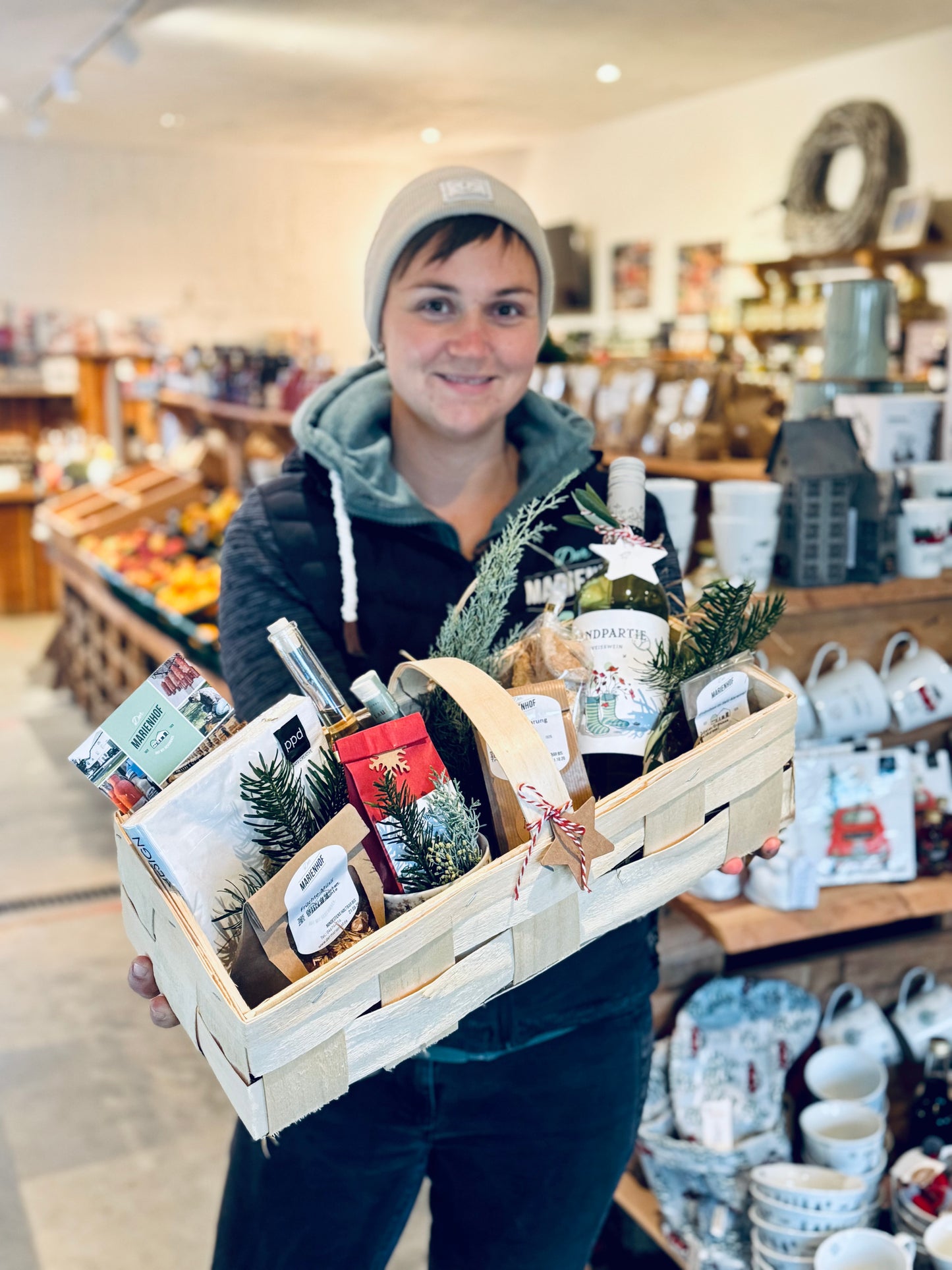 Präsentkorb Land-Deko