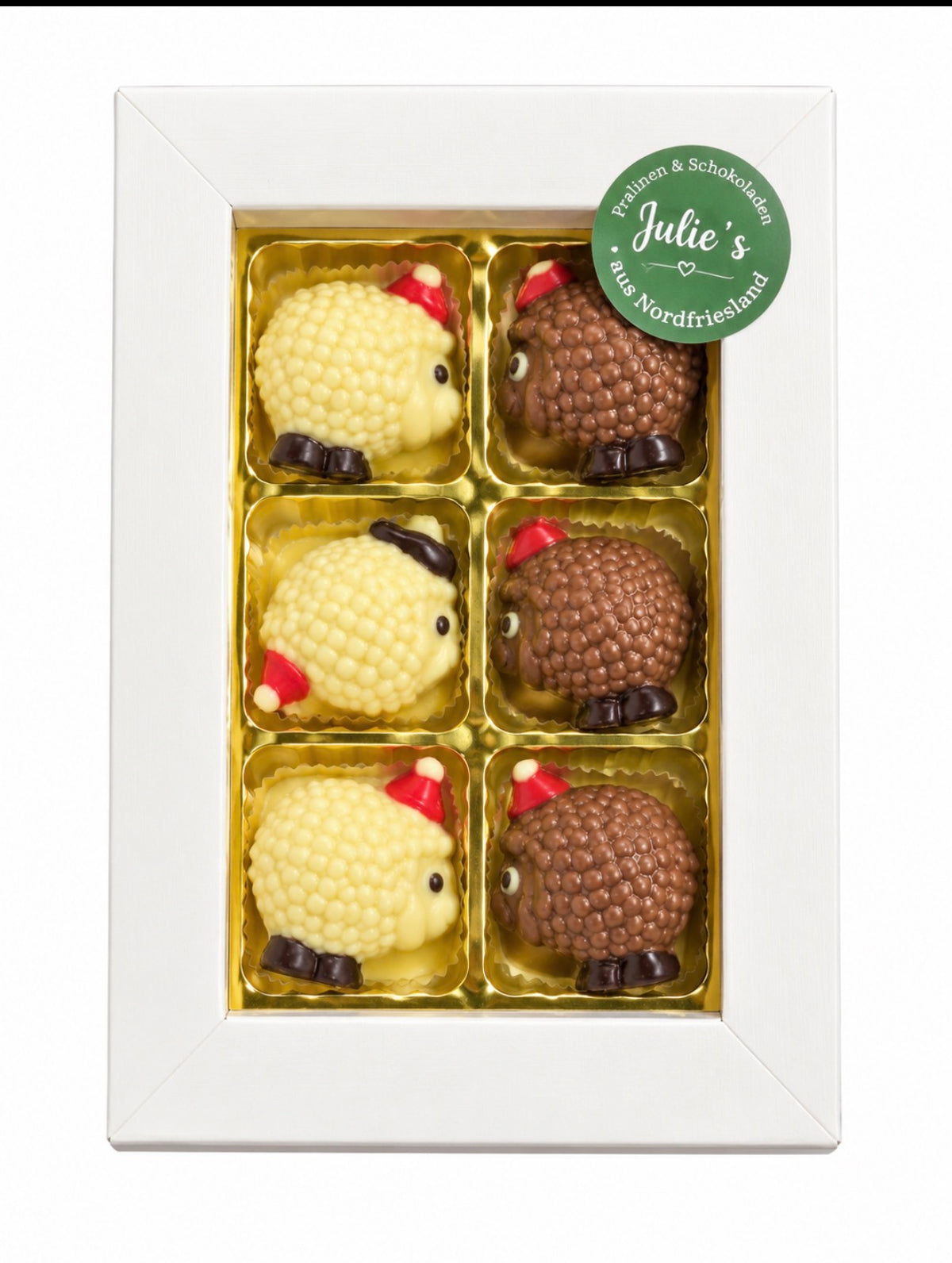 Weihnachts-Pralinen Schäfchen